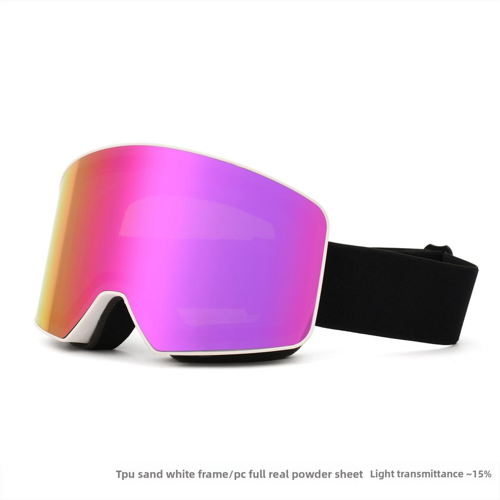 Ski Glasses Snow Goggles Double-layer Anti-fog Cylindrical Outdoor Snow Sports PC Ski Goggles