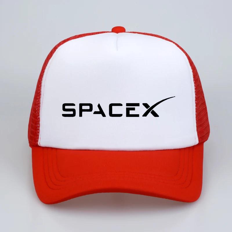 Hot Sale SpaceX Baseball Caps UFO Unisex Women Hats Summer Outer Space Rocket Musk Fans Sport Active Cool Hat Mesh Net Trucker Cap