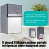 Waterproof Upright Freezer Lid with Zipper Dustproof Refrigerator Cover With Enhanced Durability For Outdoor Use