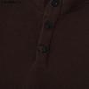 INCERUN Men Buttons Mockneck Long Sleeve Rib Knitted Pullovers Tops