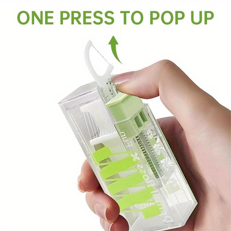 Dental Floss Storage Box With 10pcs Dental Floss Portable Household Creative Lighting Machine Type Premium Carry-On Automatic Dental Floss Box