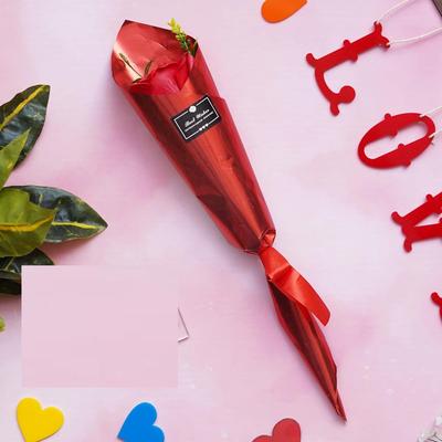 Best Wishes Artificial Red Rose Flower Decorative Showpiece Gift | Valentine Gift for Girlfriend Boyfriend Husband Wife Her Him