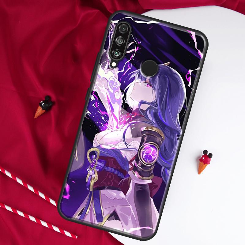 Raiden Shogun Genshin Impact For Huawei Nova 10 SE 9 5T 12s 12i 11i Y91 Y90 Y60 Y70 Y72 Y61 P20 P30 P40 Lite P60 Pro Case