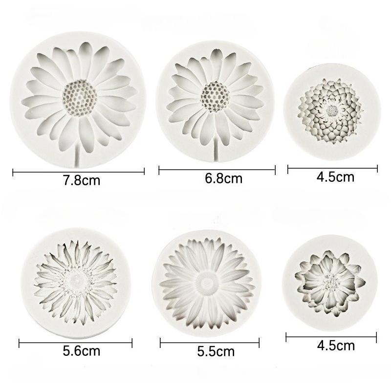 Moule de Cuisson en Silicone Moulage de Bijoux DIY Forme de Fleur 3D Marguerite Fabrication de Savon Artisanat Moule à Bougie Décoration Intérieure