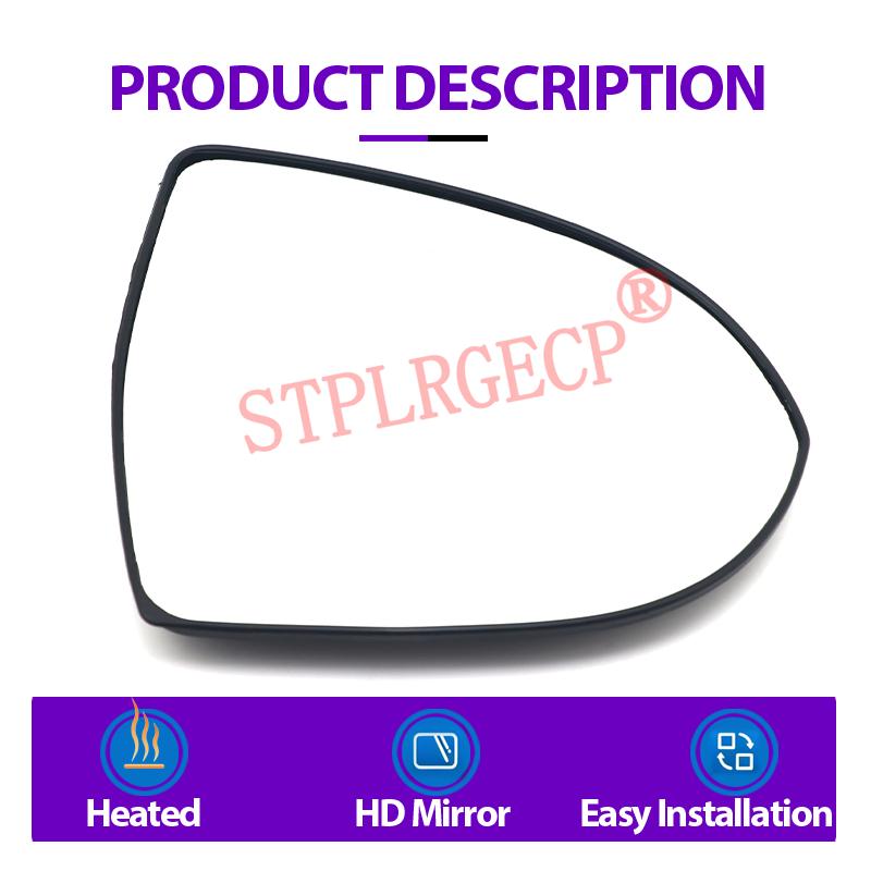 Replacement Heated Wing Mirror Glass for Car, with Plate, for Kia Sportage-R Sportage SL 2010-2016