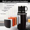 600ml Stainless Steel Coffee Cup Travel Thermal Mug Leak-Proof Thermos Bottle Tea Coffee Mug Office Business Style Thermos