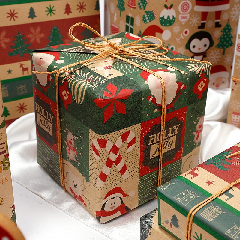 Eco-friendly Retro Kraft Christmas Gift Wrap Paper - Large Roll