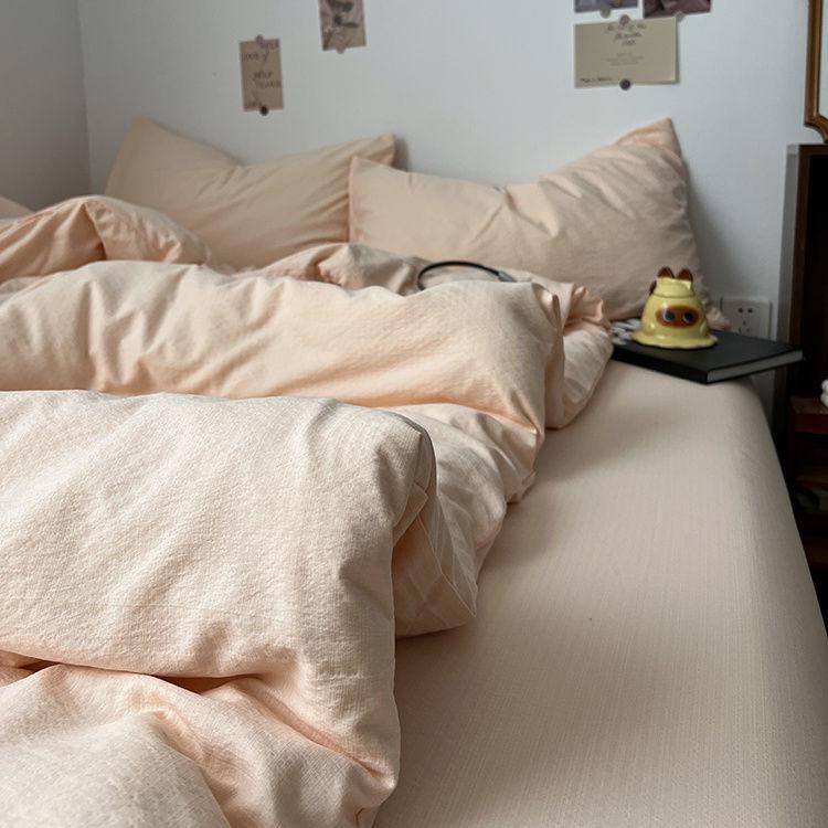 G5Zins Super Weiches Doppel-Gaze Bettwäsche-Set - Bettbezug & Laken - Für Alle Jahreszeiten, Perfekt für Studentenwohnheime.