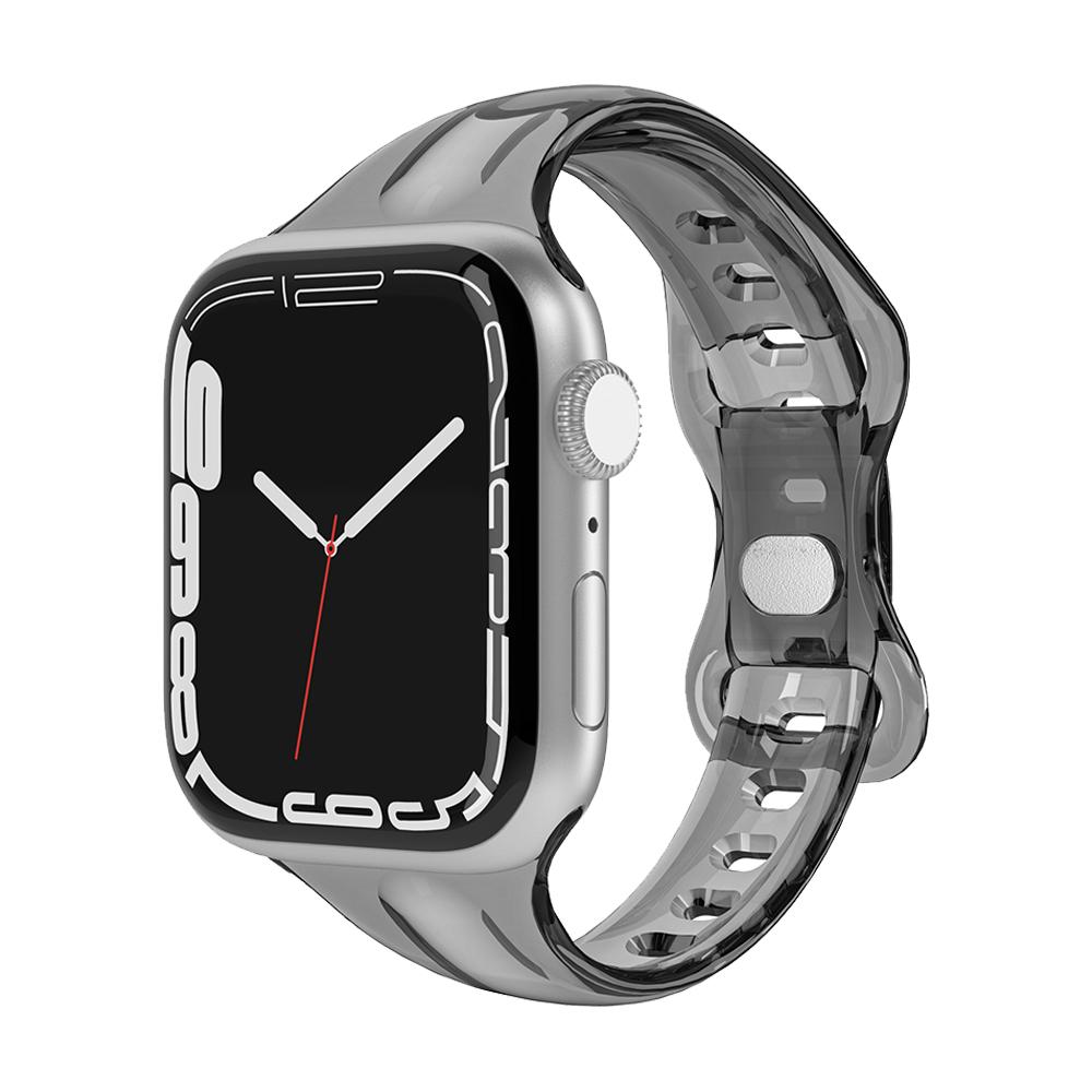 For Apple Watch Band 41mm 40mm 38mm 45mm 44 Women Girl Transparent Clear Slim Soft Silicone Strap For iWatch Series 7/6/SE/5/4/3