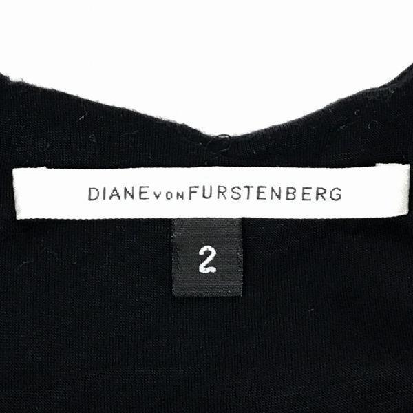 Made In USA/DIANE Von FURSTENBERG Sleeveless Knee-Length Dress/Women’s Size M/2/Black/Glossy Finish Lined