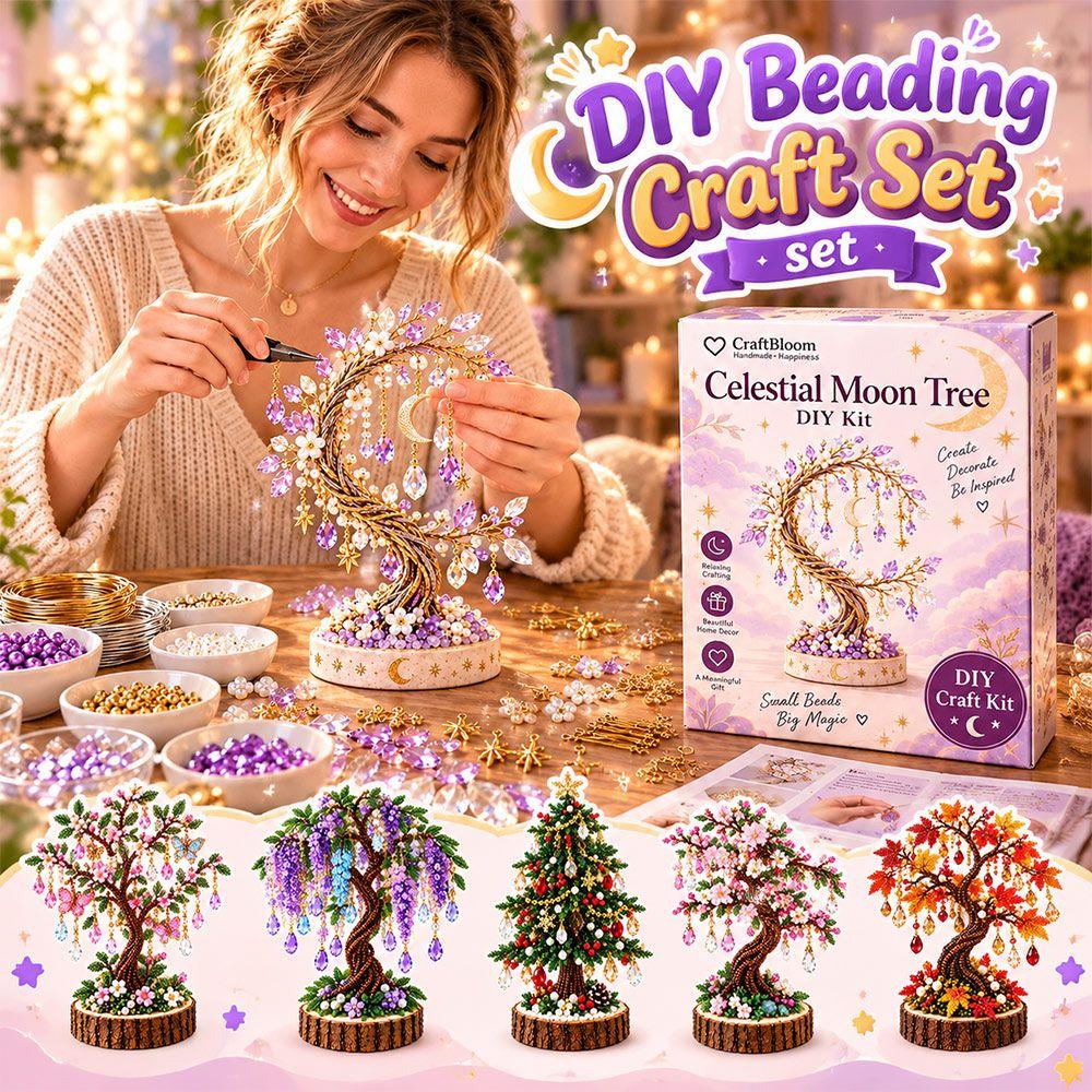 Crystal Bead Material Beading Craft Set Christmas Craft Kit  Christmas Tree Decoration