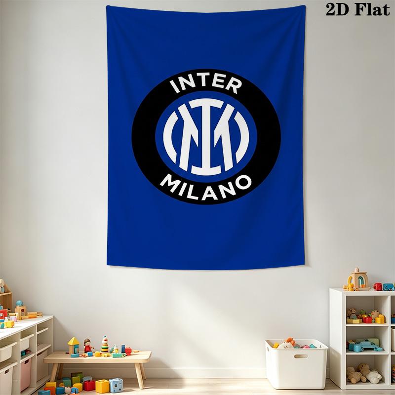 Inter Milan Crest Wallpaper Bedding 1 Duvet Cover 2 Pillowcase Without Core Christmas Birthday Gift Duvet Cover And Pillowcase