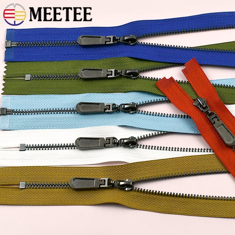 3Pcs Meetee 3# Metal Zippers 15-70cm Close/Open End Zips Bags Purse Clothes Decorative Zipper Repair DIY Sewing Accessories