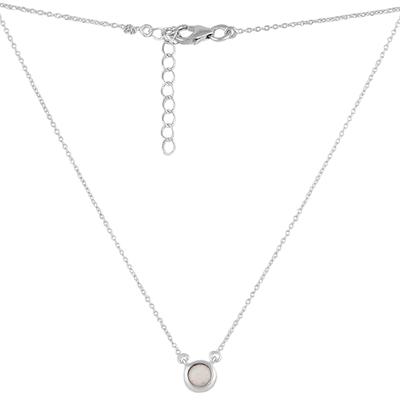 Silver Necklace with Opal 0.219ct (2118480)