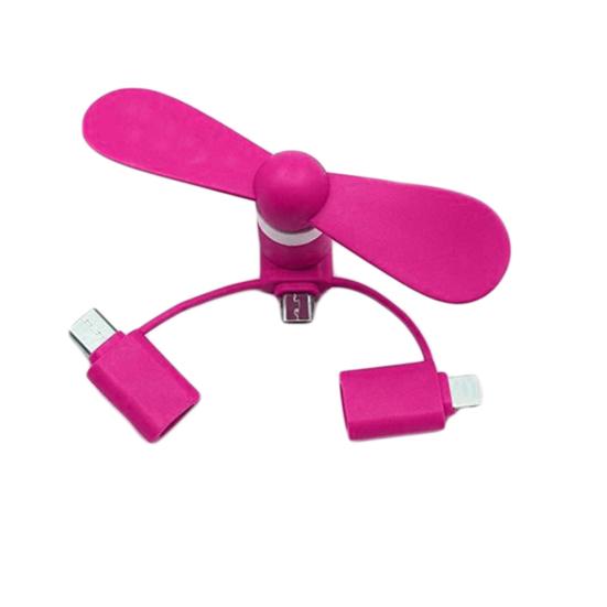 Portable 3 in 1 USB Mute Home Travel Office Mini Cooling Fan Mobile Phone Cooler