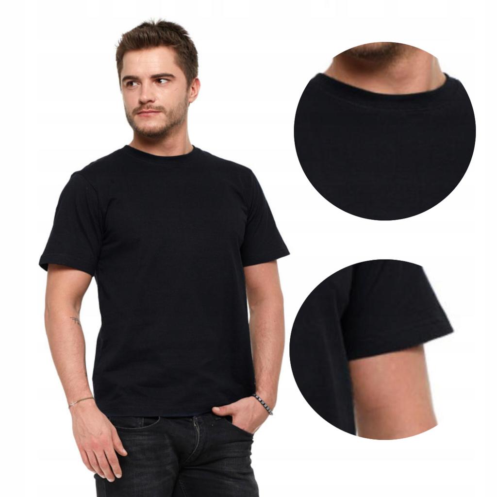 T-Shirt Men's 100% Cotton Classic L Black