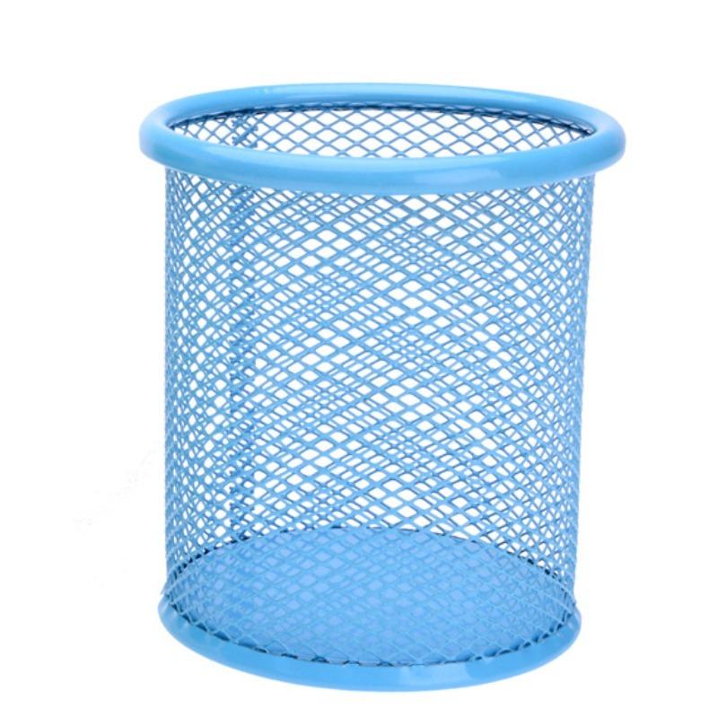 

Железный художественный цветной круглый сетчатый металлический квадратный полый держатель для ручек для студентов канцелярские принадлежности для рабочего стола офисные принадлежности аксессуары для хранения round небесно-голубой
