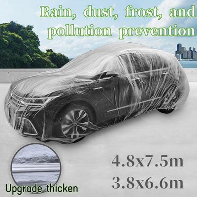 Einweg-Staubschutzhülle Autokleidung Sonnenschutz Wasserdicht Sonnenschutzabdeckung für alle Fahrzeuge Transparent Autokleidung Autoabdeckungen