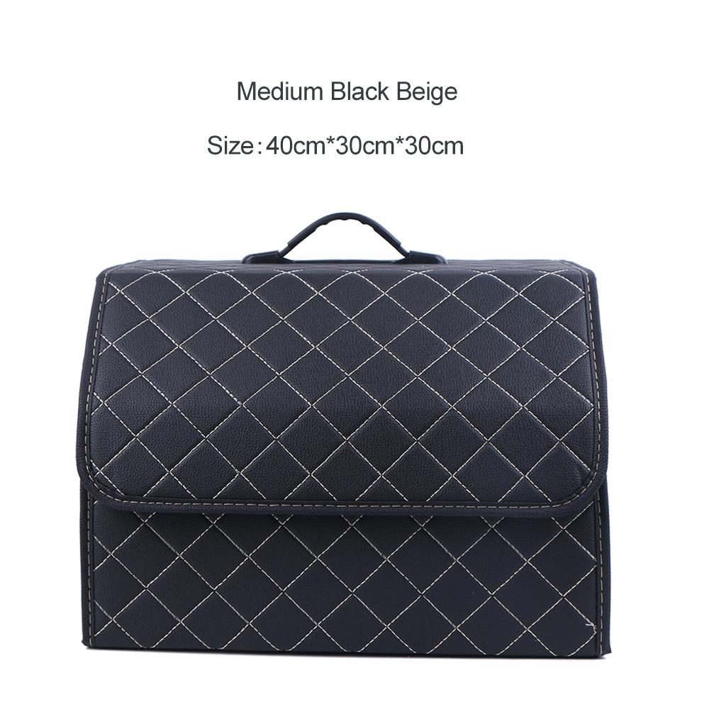 Collapsible Car Organizer Box For Trunk Portable Pu Leather Storage Box Multipurpose Auto Accessories Organizer Bag In The