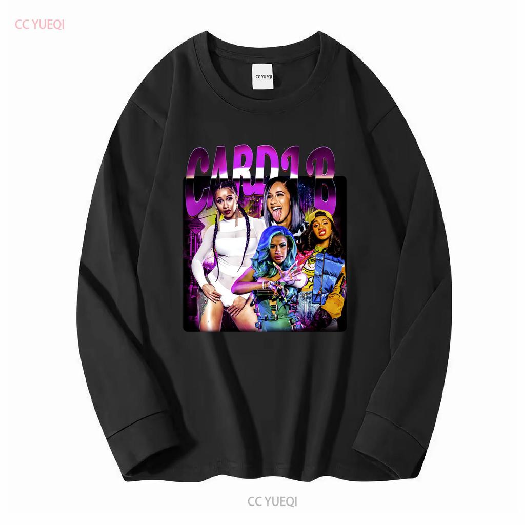 Cardi B T Shirt Tour Fan 90s Retro Vintage Rap Hip Hop Bootleg For Her Him Long Or Short Sleeves Vintage Washed Breathable