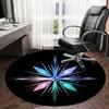 1pc Icy Crystal Snowflake Round carpet, Made of Polyester,Office Chairs, Living Rooms, Or Bedrooms, a Cool Rug for The Living Room.ydt26085