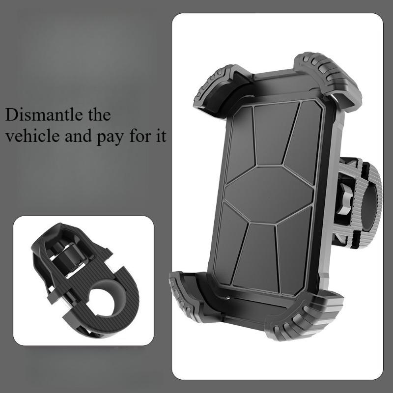 Riding Phone Holder Shockproof and Anti Shake Pedal Motorcycle Electric Bike Delivery Rider Holder чёрный