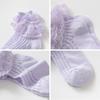 5Pairs/lot Kids Mesh Lace Socks For Girls Summer Cotton Children's Girl Princess Baby Middle Tube Sock Teenager Fashion Ruffled Sock