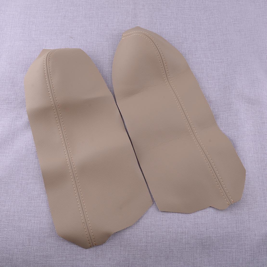 

1 пара подлокотников для дверей автомобиля, крышка панели, отделка поверхности кожи, бежевого цвета, подходит для Toyota Prius 2004 2005 2006 2007 2008