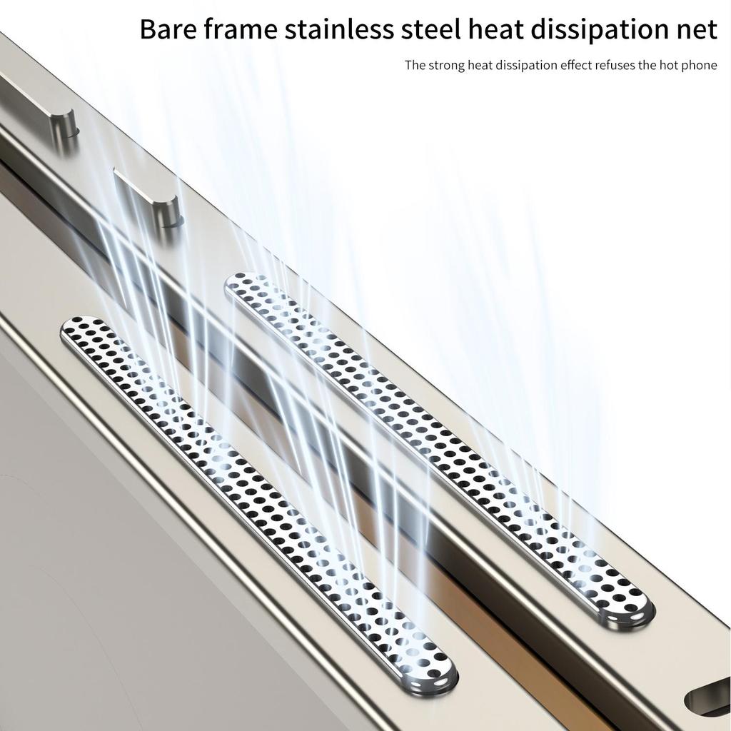 Samsung S25 Ultra Metal Frame Phone Case - Heat Dissipation, Bare Metal, Sea Horse Buckle Compatible with S24U