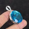 Faceted Swiss Blue Topaz Pendant Unique Jewelry Gemstone Pendant 925 Sterling Silver Pendant Handmade Pendant Wedding Gifts Decent Jewelry