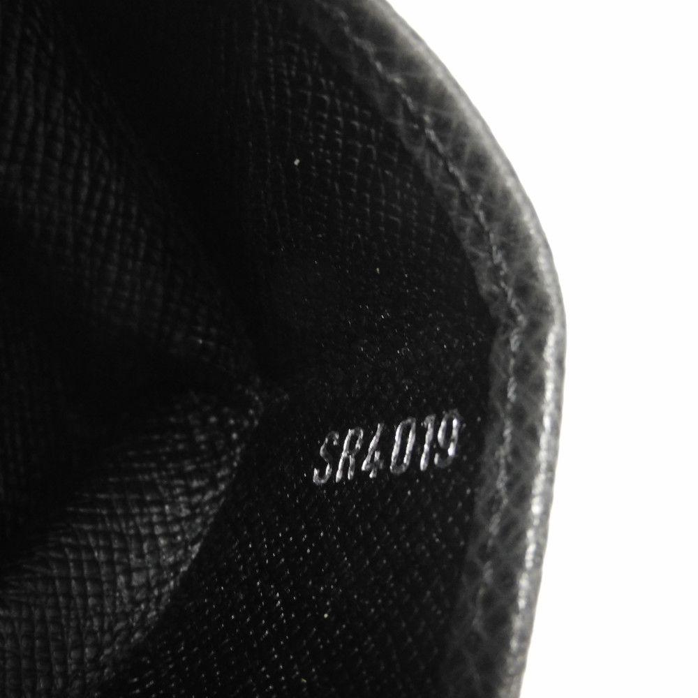 Used 12564 Porte Monnaie Boite M30382 7943 LV Logo Embossed Charcoal Gray Black Coin Pocket Taiga Ardoise Men's from