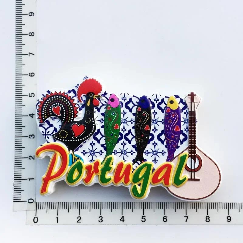 Portugal Lisbon Fridge Magnets Tourist Souvenir Resin Magnetic Refrigerator Stickers Home Decor Collection Gifts for Friends