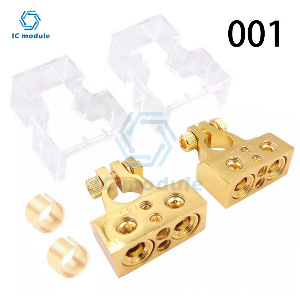 1 Pair Of Car Battery Terminal Connector Audio Modification Battery Head Battery Clip Positive And Negative Terminals