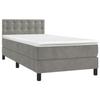 Maison Exclusive - Sommier à lattes de lit avec matelas LED Gris clair 100x200 cm