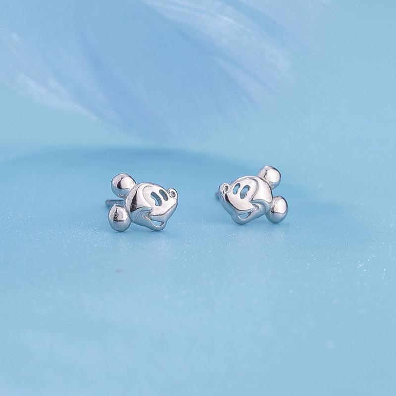 Fashion Simple Cartoon Mickey Mouse Hollow Small Stud Earrings For Women