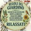 Retro Garden Rules Metal Wall Art Round Sign Home Decor
