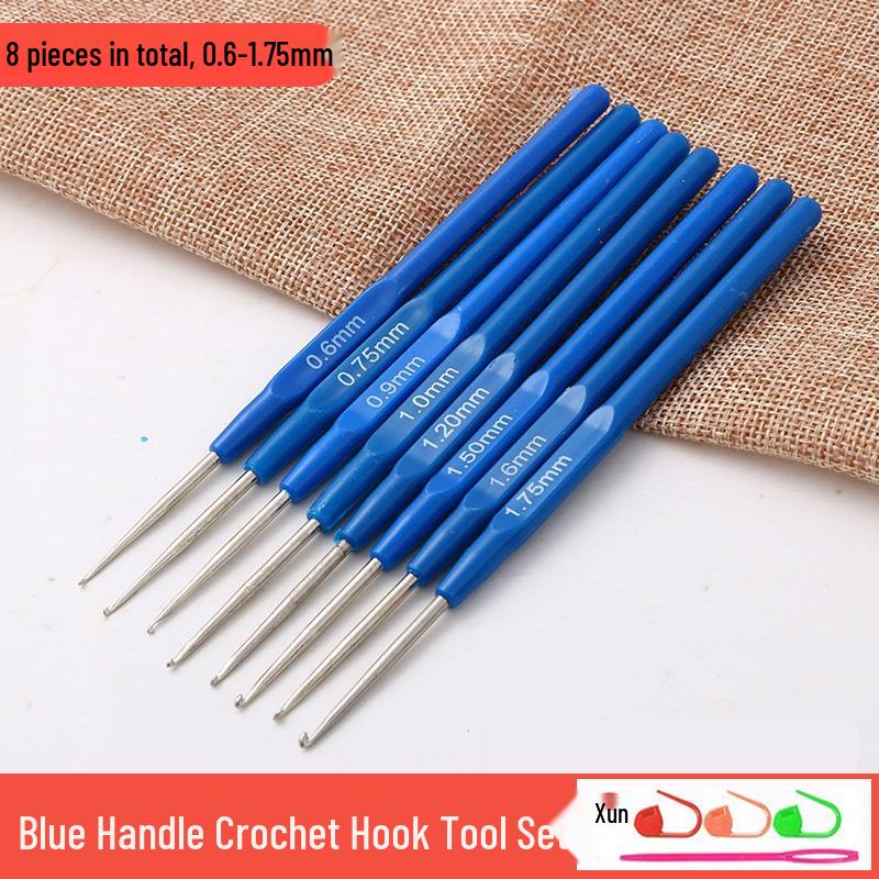 Beginner Soft-Grip Crochet Hook Set for DIY Knitting and Micro-Hooking