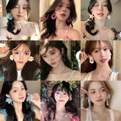 2025 Small Fresh and Sweet Flower Earrings Spring and Summer Pastoral Atmosphere Earrings Niche High-end Earrings