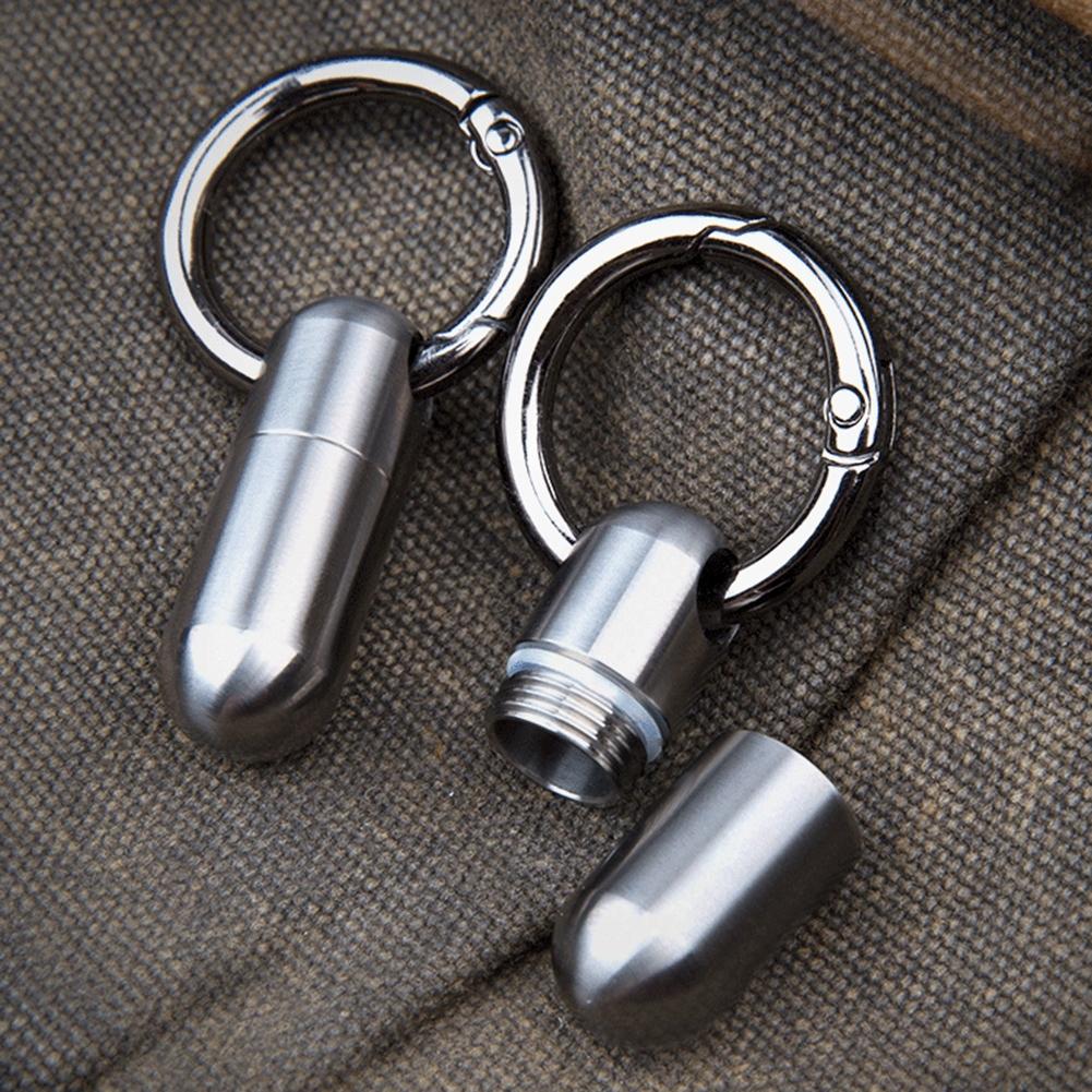 Keychain Lightweight O-ring Gasket Pill Holder Case