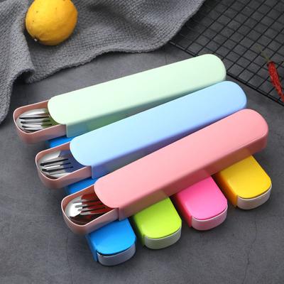 Cutie de depozitare din plastic cu paie pentru tacâmuri Bețișoare furculiță lingură cutie de grâu pentru călătorie în aer liber, veselă portabilă, cutie goală