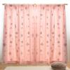 Choose from 9 Types of Drape Set of Alyssa 100cm Wide X 135cm Long Curtains Curtains, Non-blackout Type, 2, Pink,