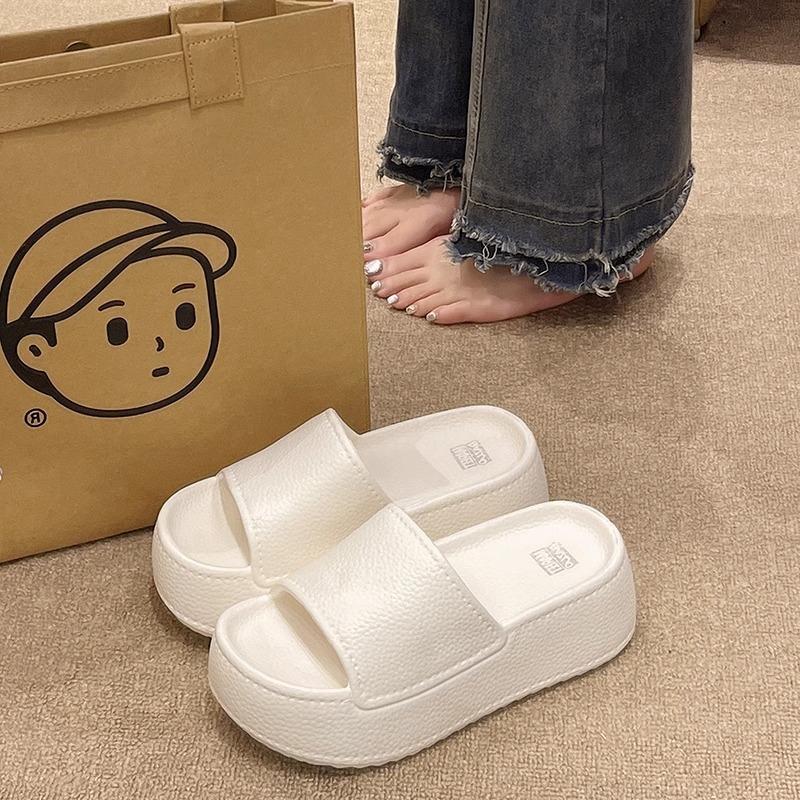 

см толщина подошвы увеличение высоты эва крутые тапочки женские летние домашние пляжные можно носить модные крутые тапочки 39-40 белый