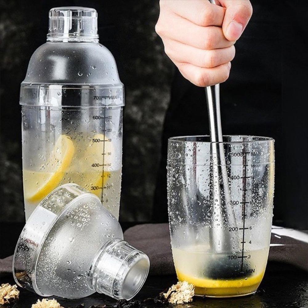 300/500/700/1000ml Akrylový šejkr na mléčný čaj Koktejlový šejkr na džus Láhev Mixér na džus Barové potřeby