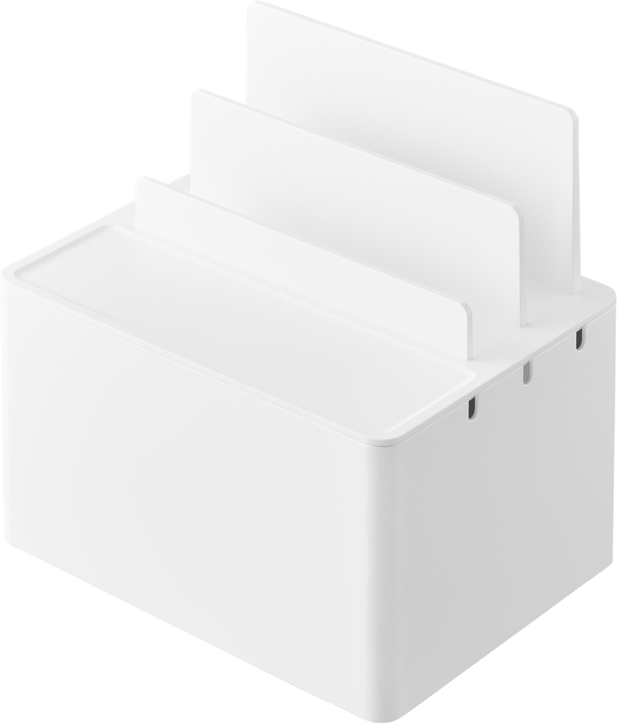 

Yamazaki Tower Charging W20 x D15 x Charging Storage Cable Model 2194 Station, White, Approx. H20cm, Case, Box, All-in-One Storage, белый