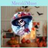 Acrylic Car Decor Halloween Skull Flower Hat Design Pendant For Auto Interior