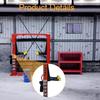 1/64 Car Garage Model Featuring Lift, Oil Drum, And Repair Frame Elements