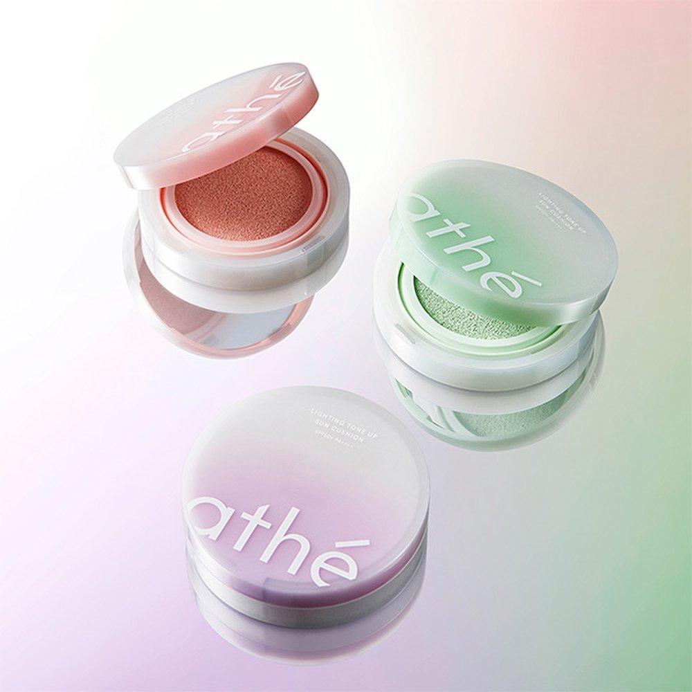 Athe Vegan Relief Lighting Tone-Up Sun Cushion SPF50+PA++++ Choose 1