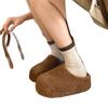 Thick-soled 6CM~ Kapibara Wool Shoes Women's Autumn and Winter Bag Head Cotton Shoes Lazy One Pedal Warm and Velvet Half Slippers