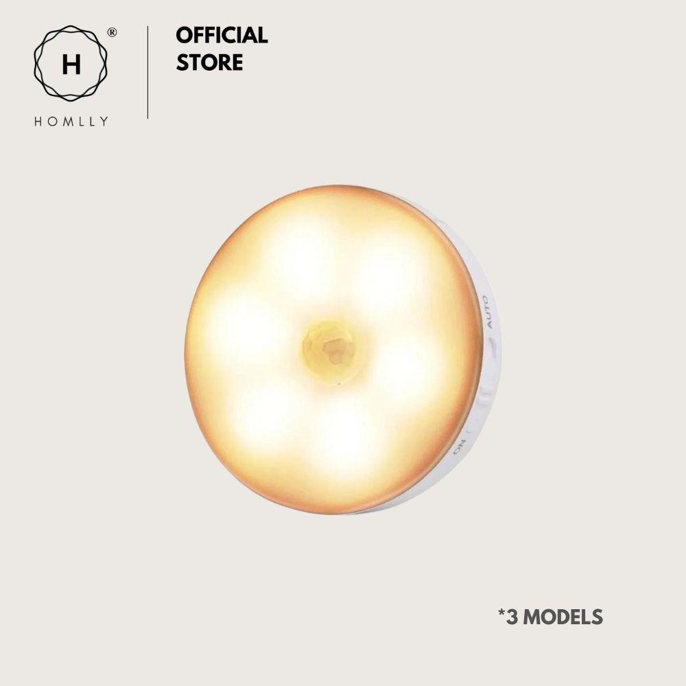 Homlly Rechargeable Motion Sensor Light (Warm Yellow) (X2PCS)
