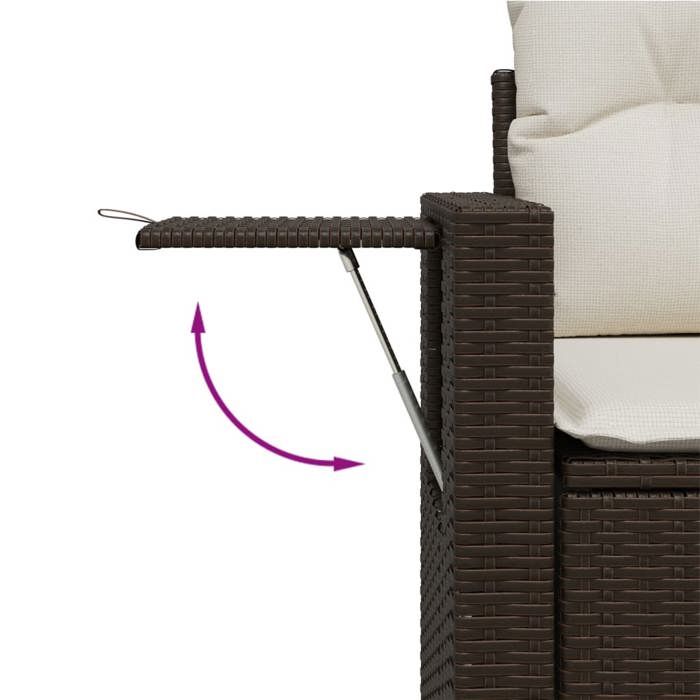 VidaXL Garden Lounge Set with Cushions 6 Pcs, Patio Sofas, Patio Furniture Set, Outdoor Furniture, Brown 3220182